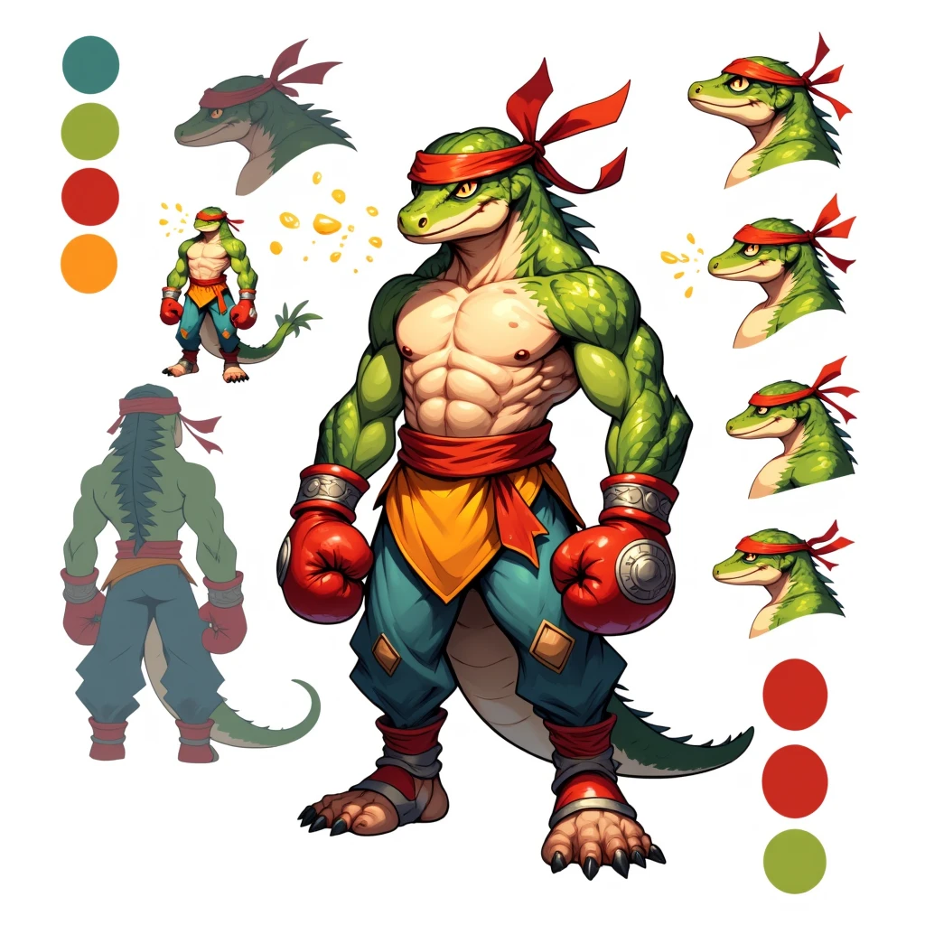 Character Design Sheet (HELPER) (3-PERSPECTIVES)+(COLOR PALETTE) - Illustrious XL | FLUX | XL PONY | SD 1.5 - by YeiyeiArt preview 4