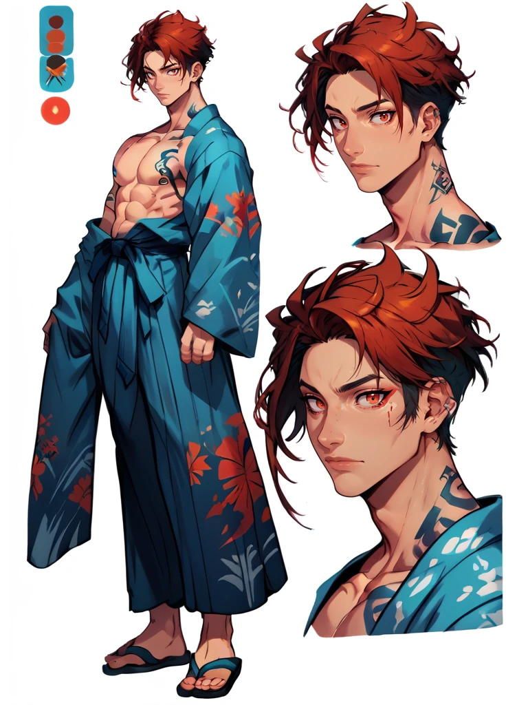 Character Design Sheet (HELPER) (3-PERSPECTIVES)+(COLOR PALETTE) - Illustrious XL | FLUX | XL PONY | SD 1.5 - by YeiyeiArt preview 3