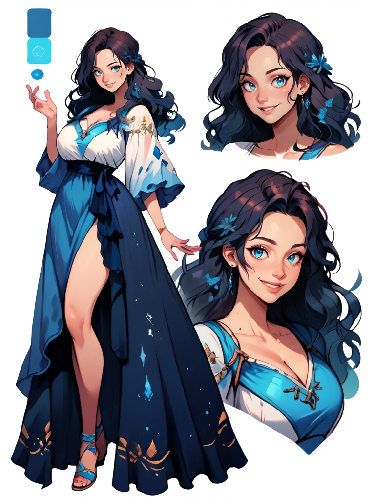 Character Design Sheet (HELPER) (3-PERSPECTIVES)+(COLOR PALETTE) - Illustrious XL | FLUX | XL PONY | SD 1.5 - by YeiyeiArt preview 4