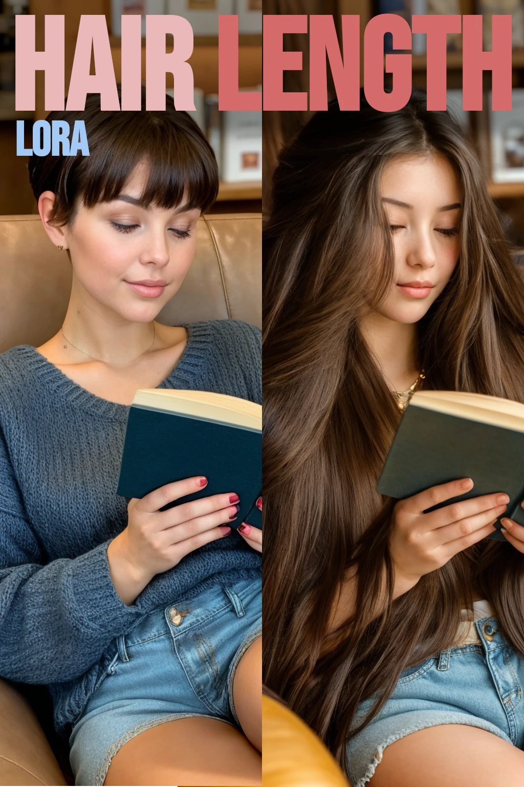 Hair Length Slider - LoRA preview 1