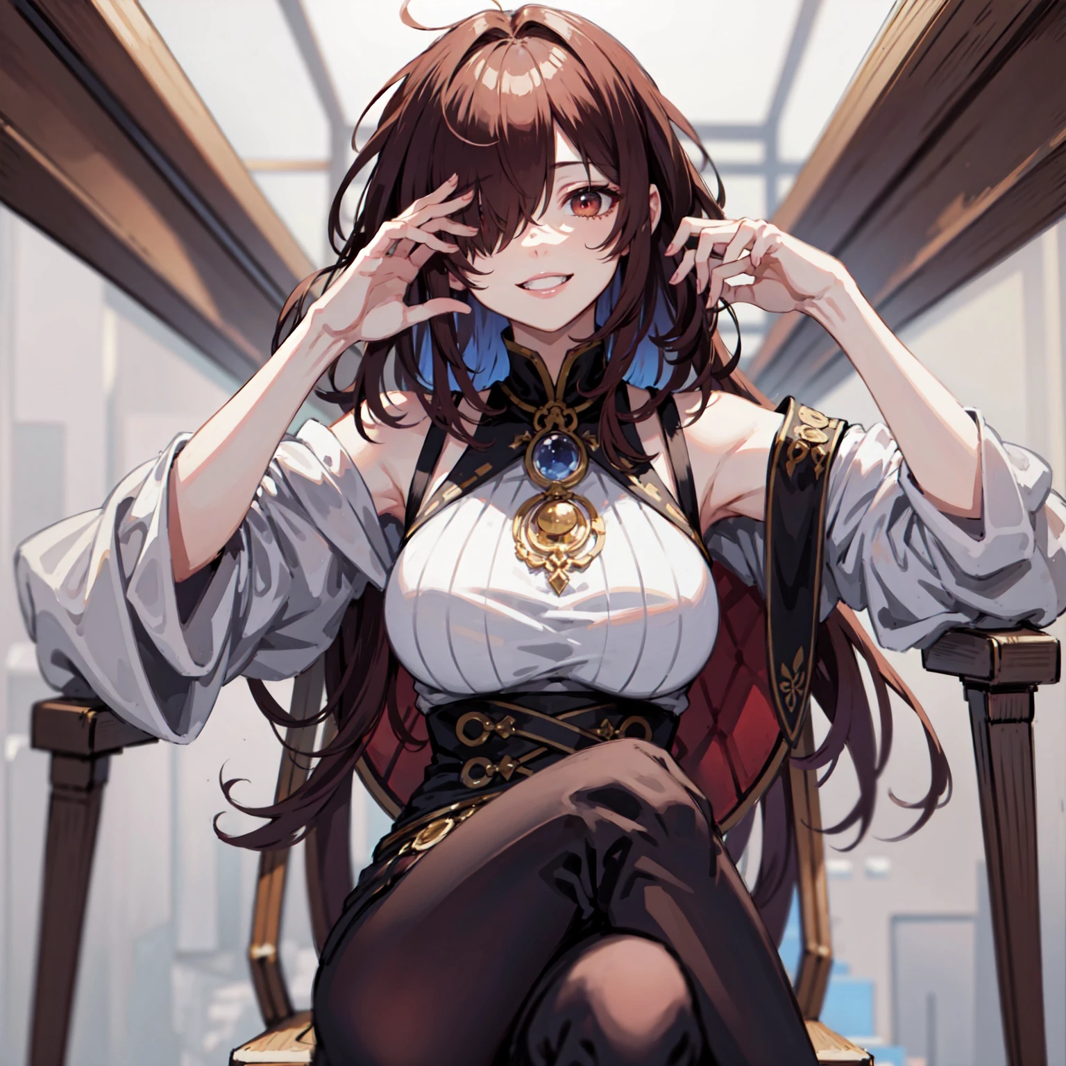 Hair over one eye, both eyes, LECO preview 4