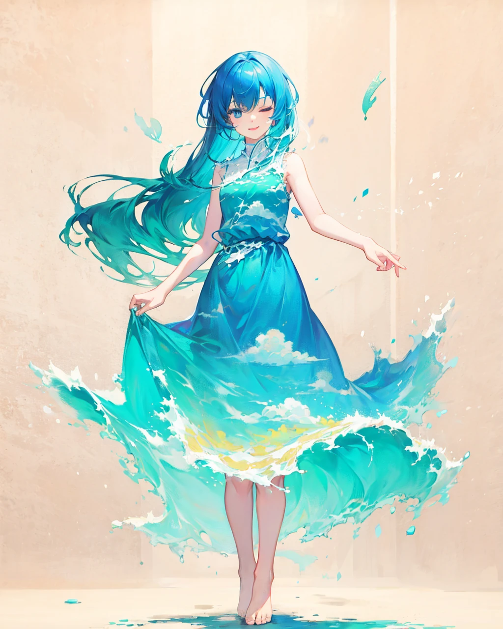 【Concept】Liquid Clothes/Liquid Dress 水裙 preview 2