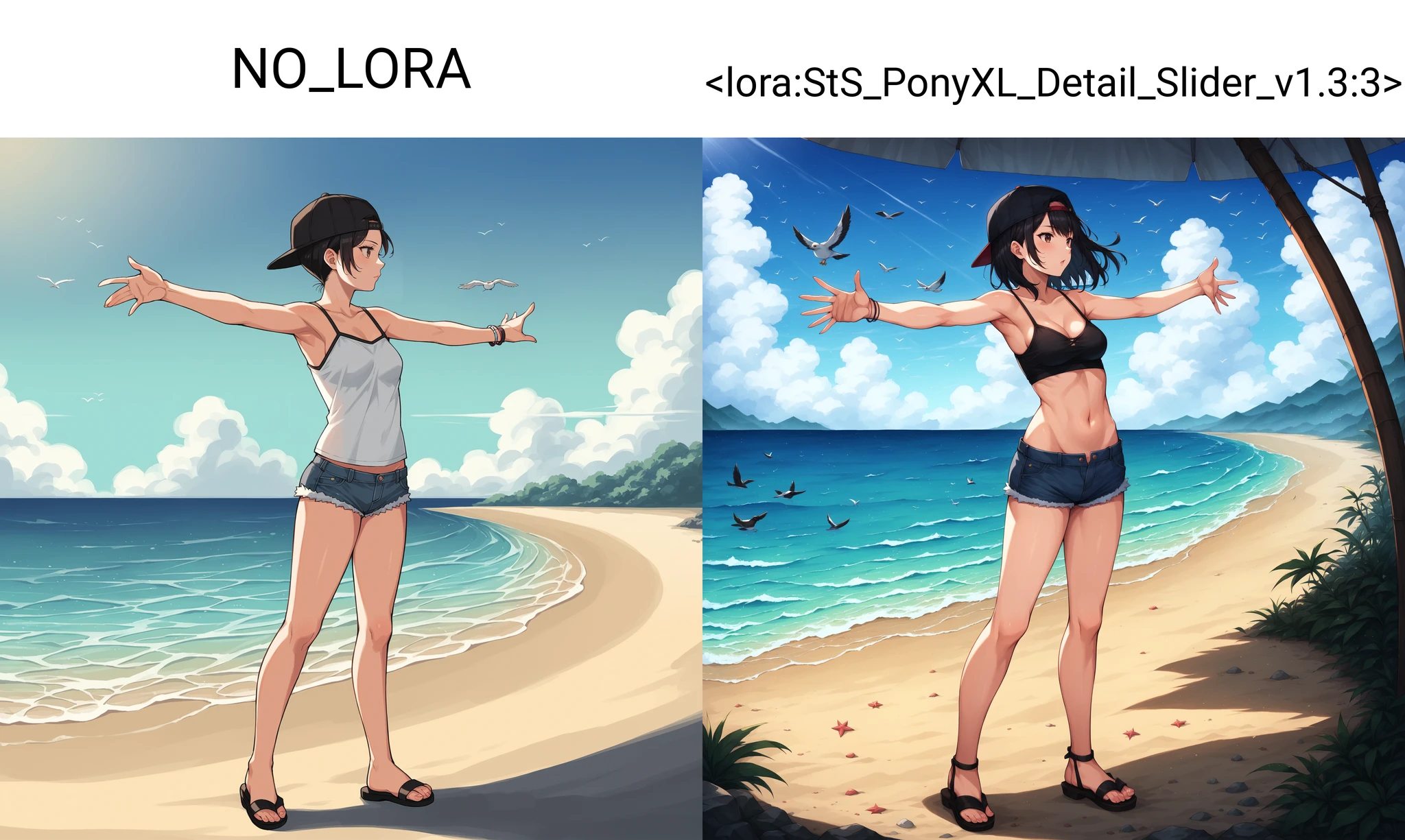 Detail Slider LoRA | PonyXL SDXL preview 3