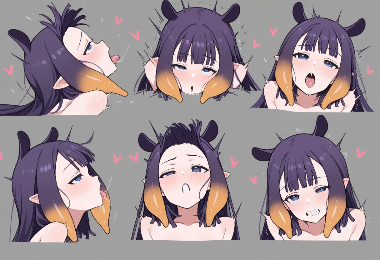 Multiple Ahegao Expressions Reference I Miscellaneous Concept I IllustriousXL and NoobAI preview 1