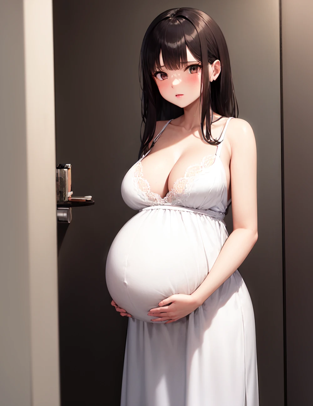 Pregnant / Veiny belly [SD1.5/Pony/Illustrious] preview 1