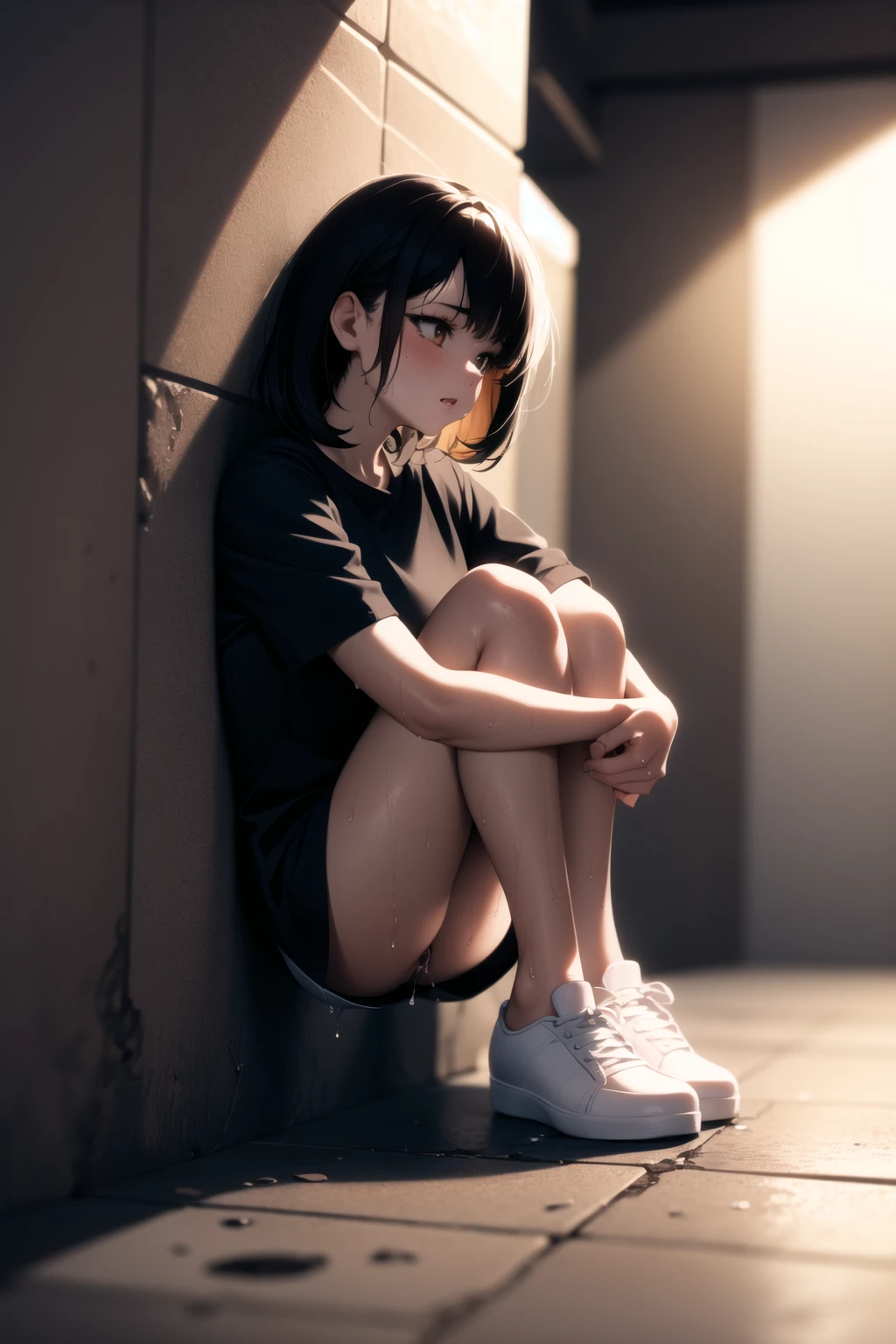 Hugging own legs preview 4