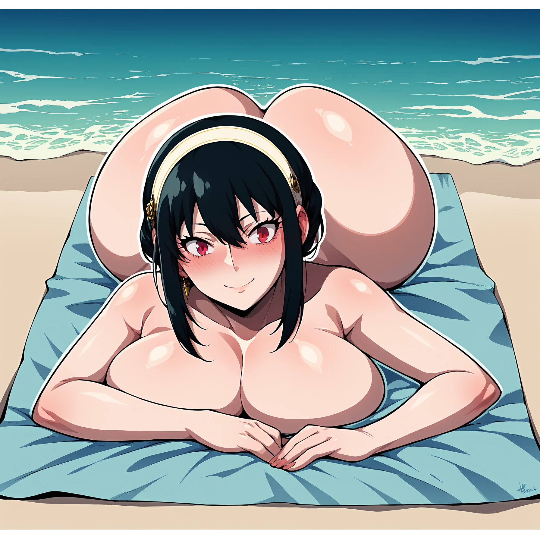 Ass front view - Lying on stomach pose | Updated to SDXL Illustrious preview 4