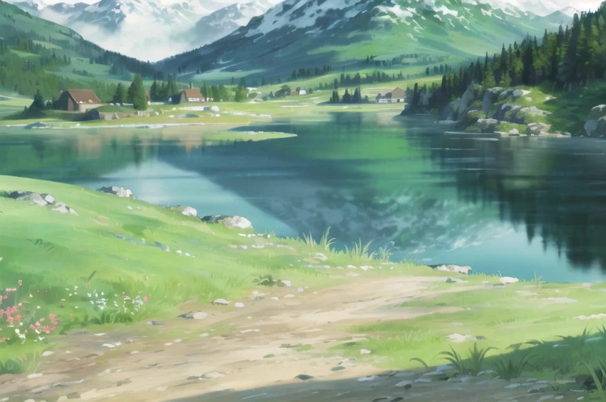 Howls Moving Castle , Interior / Scenery LoRA ( Ghibli Style ) v3 preview 1