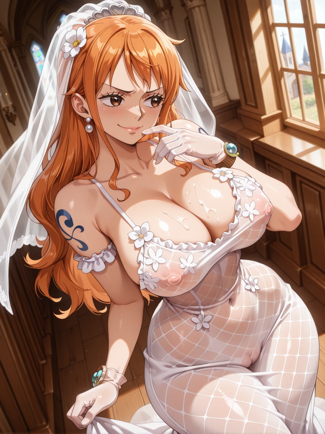 Transparent Wedding Dress / Kinky Wedding Dress +18 - Concept / Clothes - | Illustrious XL | PONY XL | - COMMISSION - by YeiyeiArt preview 2