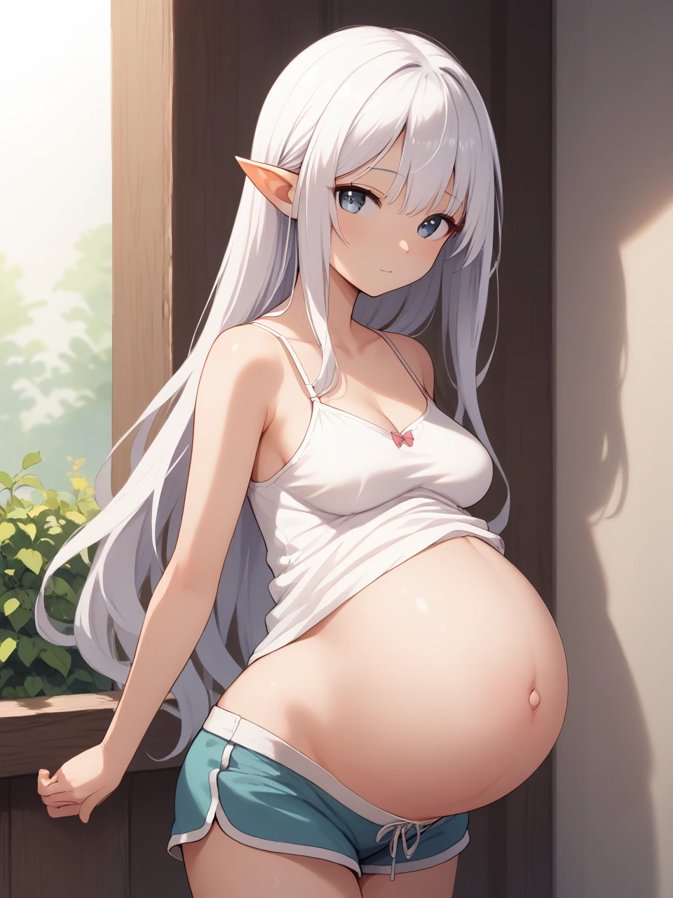 Pregnant / Veiny belly [SD1.5/Pony/Illustrious] preview 2