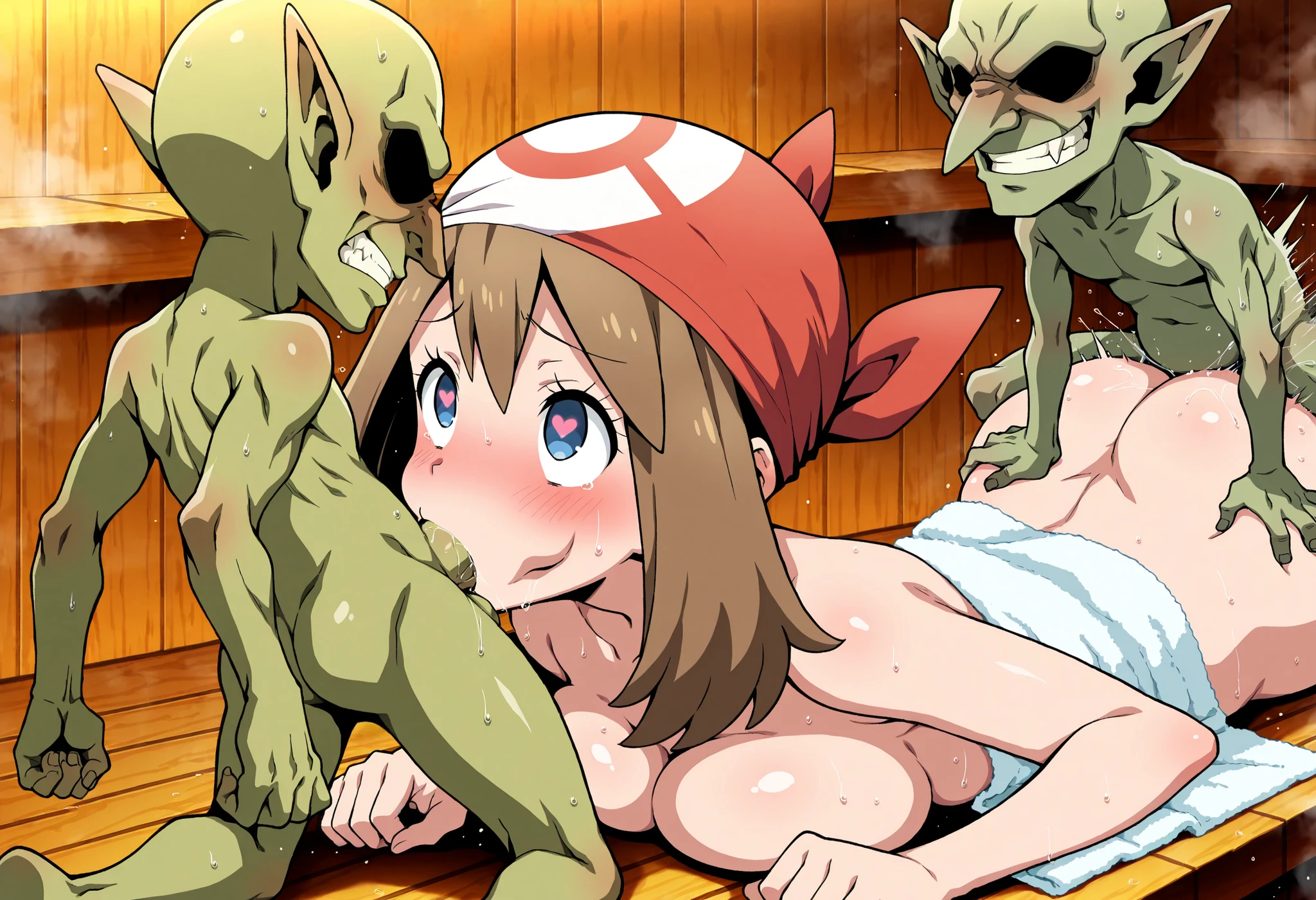 Spitroast/Foot on head | Group sex/Sex position | Concept version | Illustrious/NoobAI/Pony preview 2