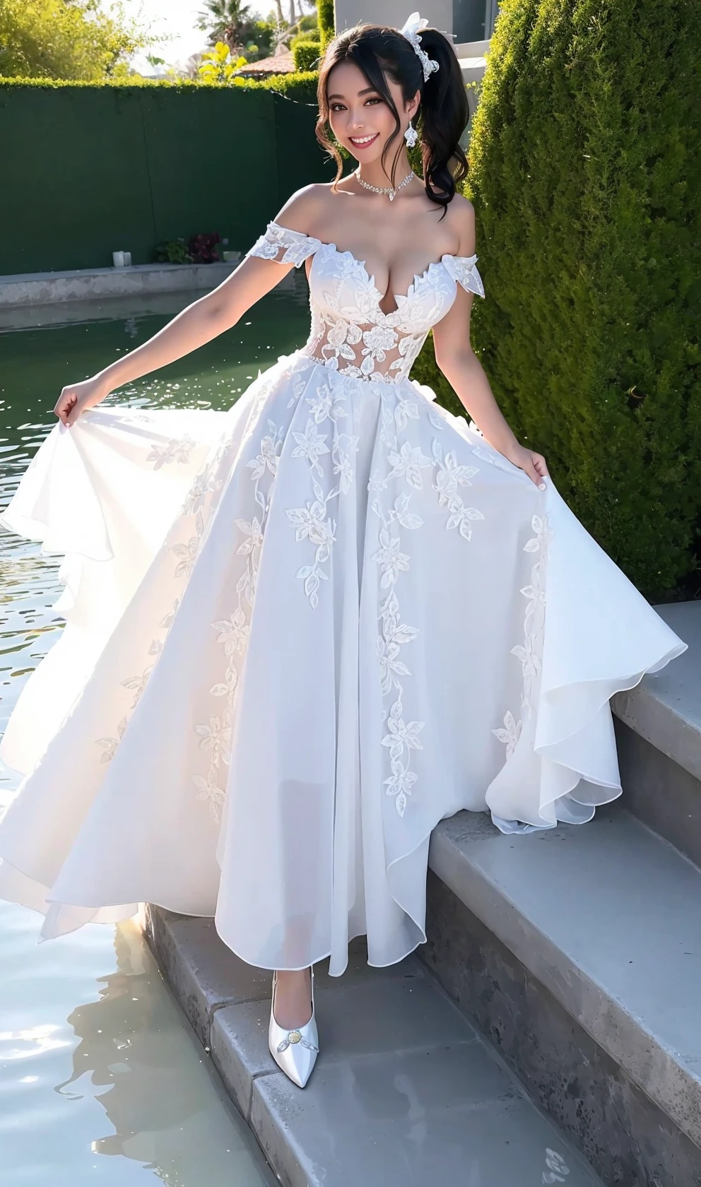 Wedding Dress Extension | Clothing LoRA preview 2