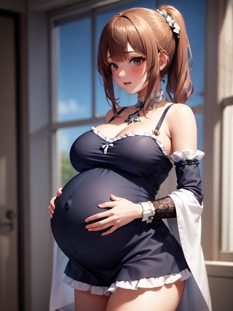 Pregnant / Veiny belly [SD1.5/Pony/Illustrious] preview 1