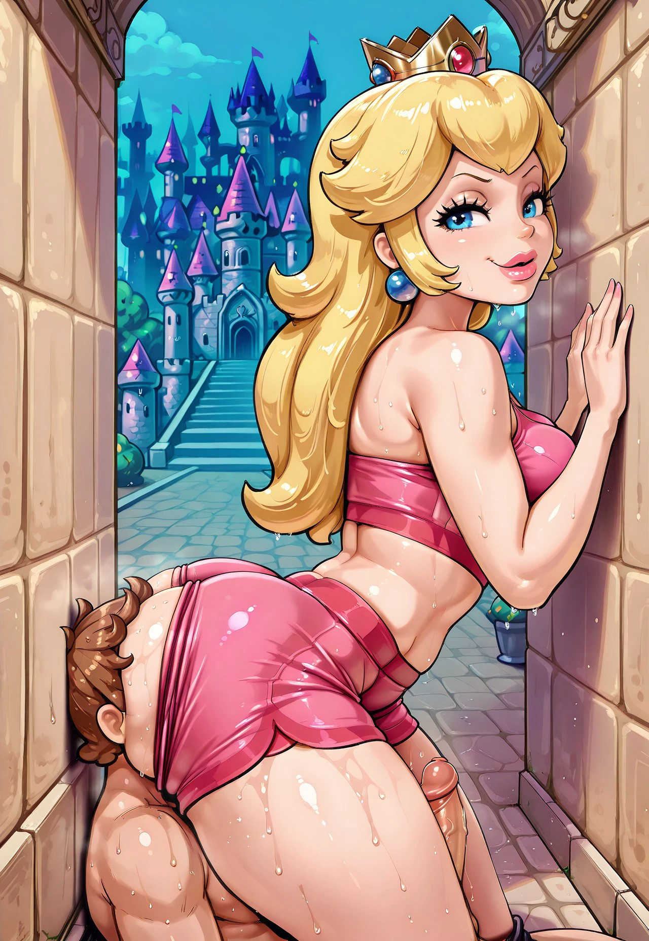 Ass Smother Against Wall (Face in ass): Pony & Illustrious preview 2