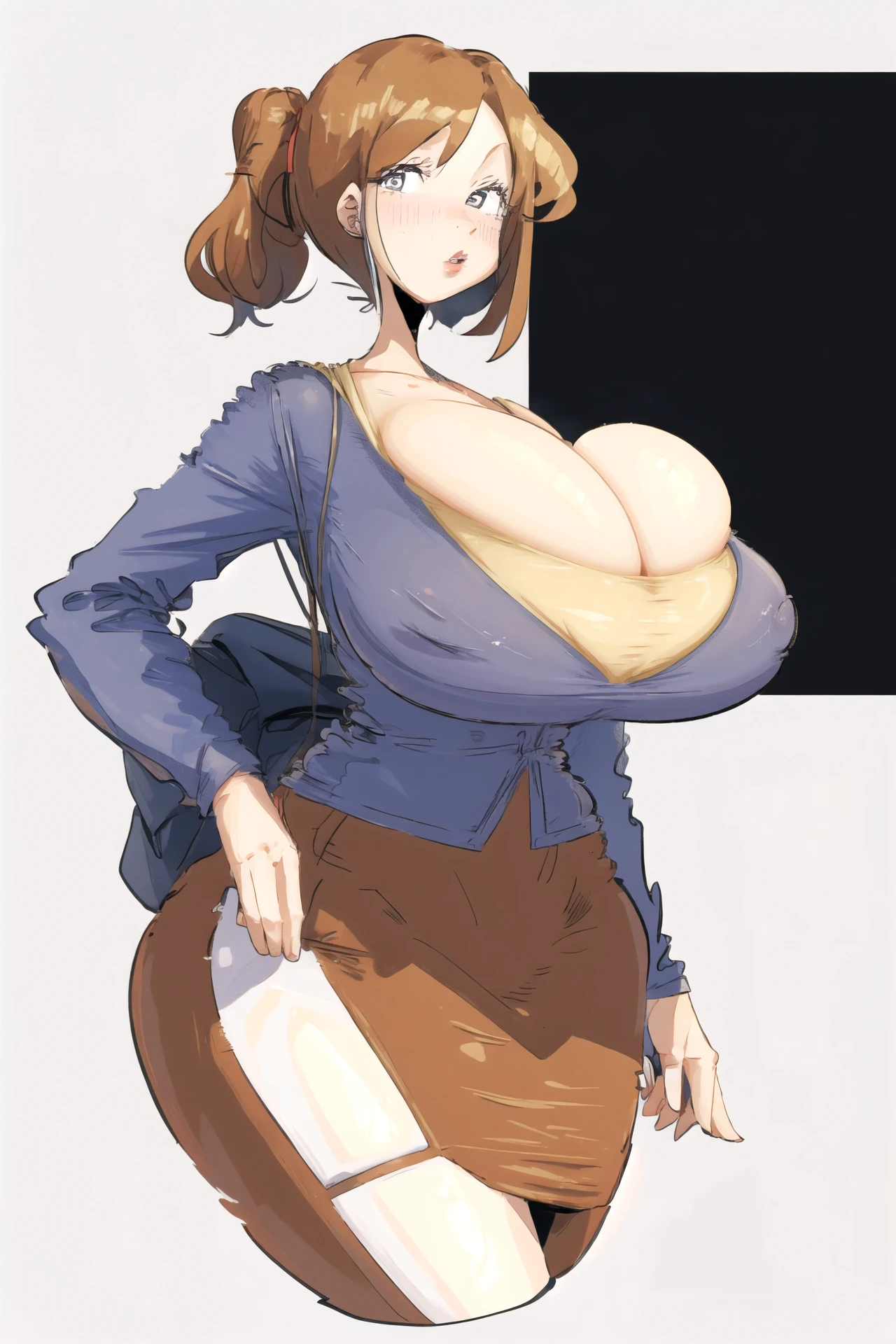 Cleavage Bulge (Bursting Breasts/Spilling Out) [NoobAI + PDXL + 1.5] preview 5