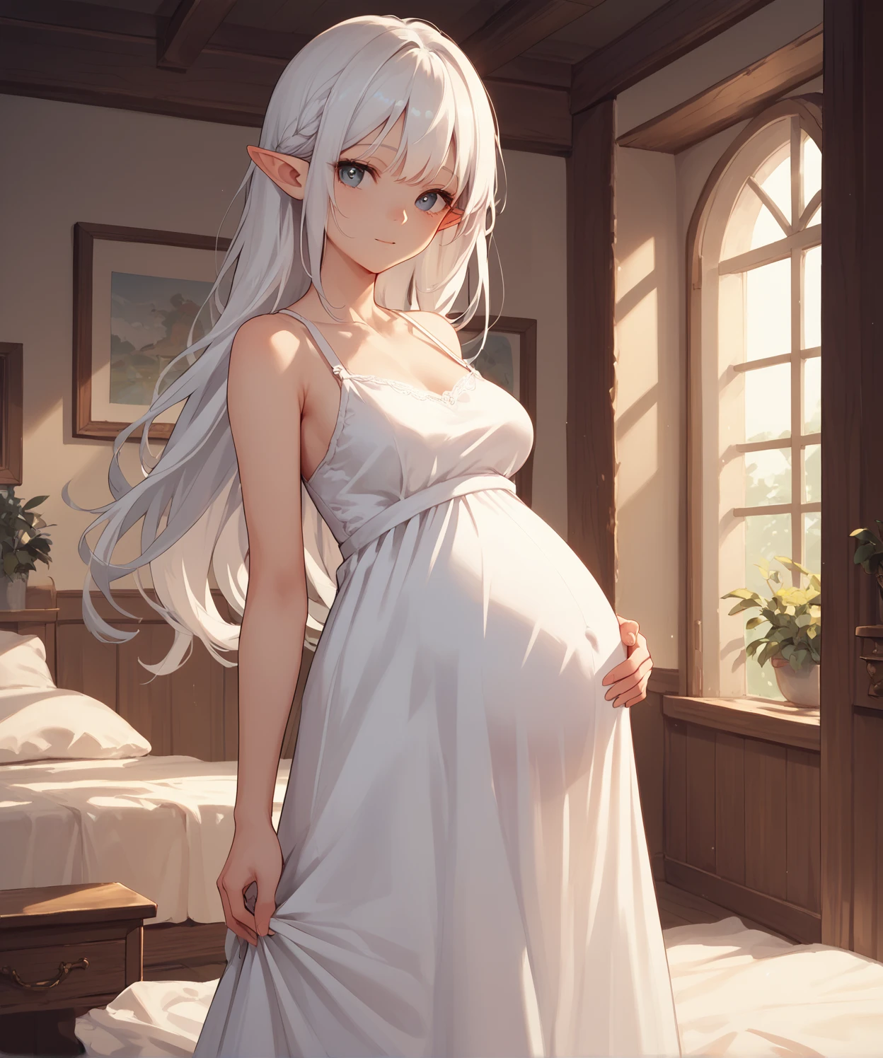 Pregnant / Veiny belly [SD1.5/Pony/Illustrious] preview 1