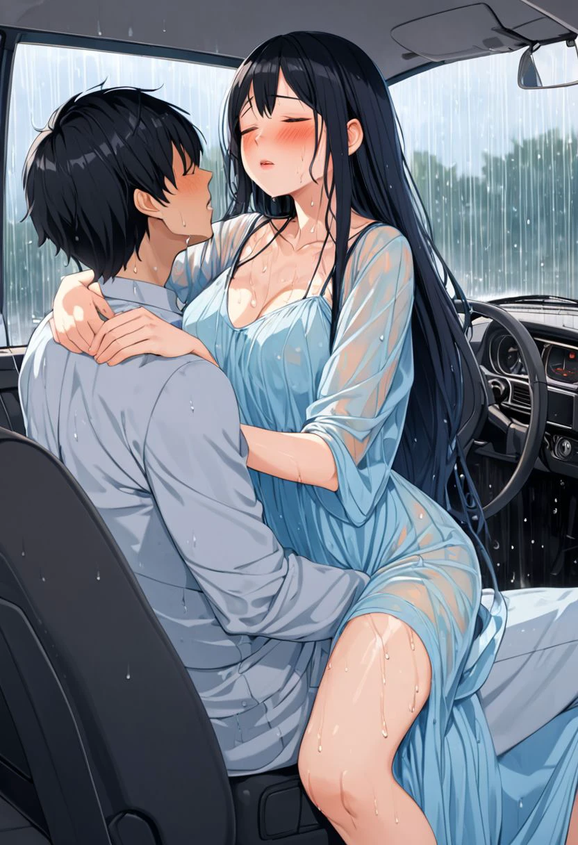 Upright straddle sex front view preview 3