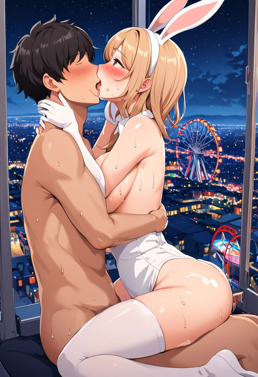 Upright straddle sex - standard side view preview 3