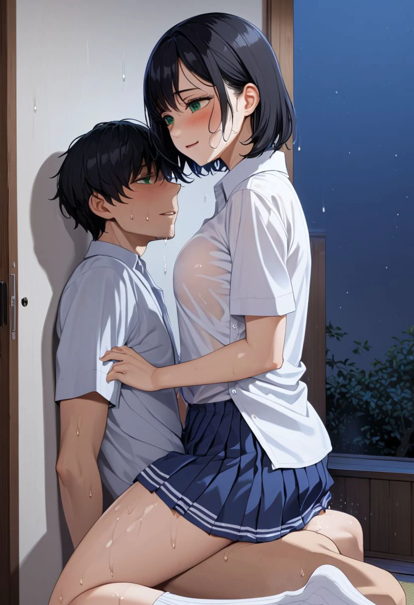 Upright straddle sex - standard side view preview 4