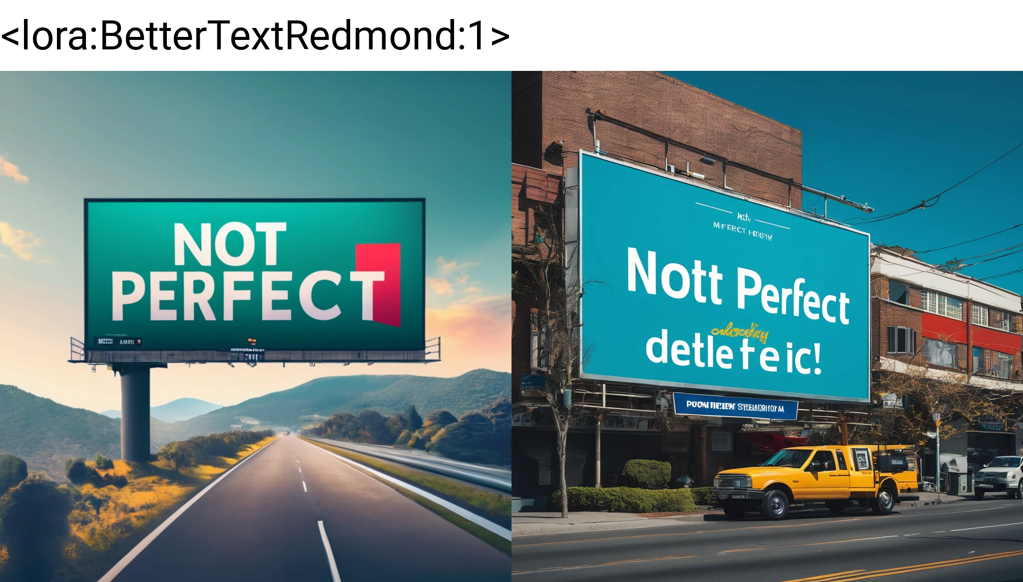 BetterText.Redmond - Improving Text on SDXL Concept LORA preview 2