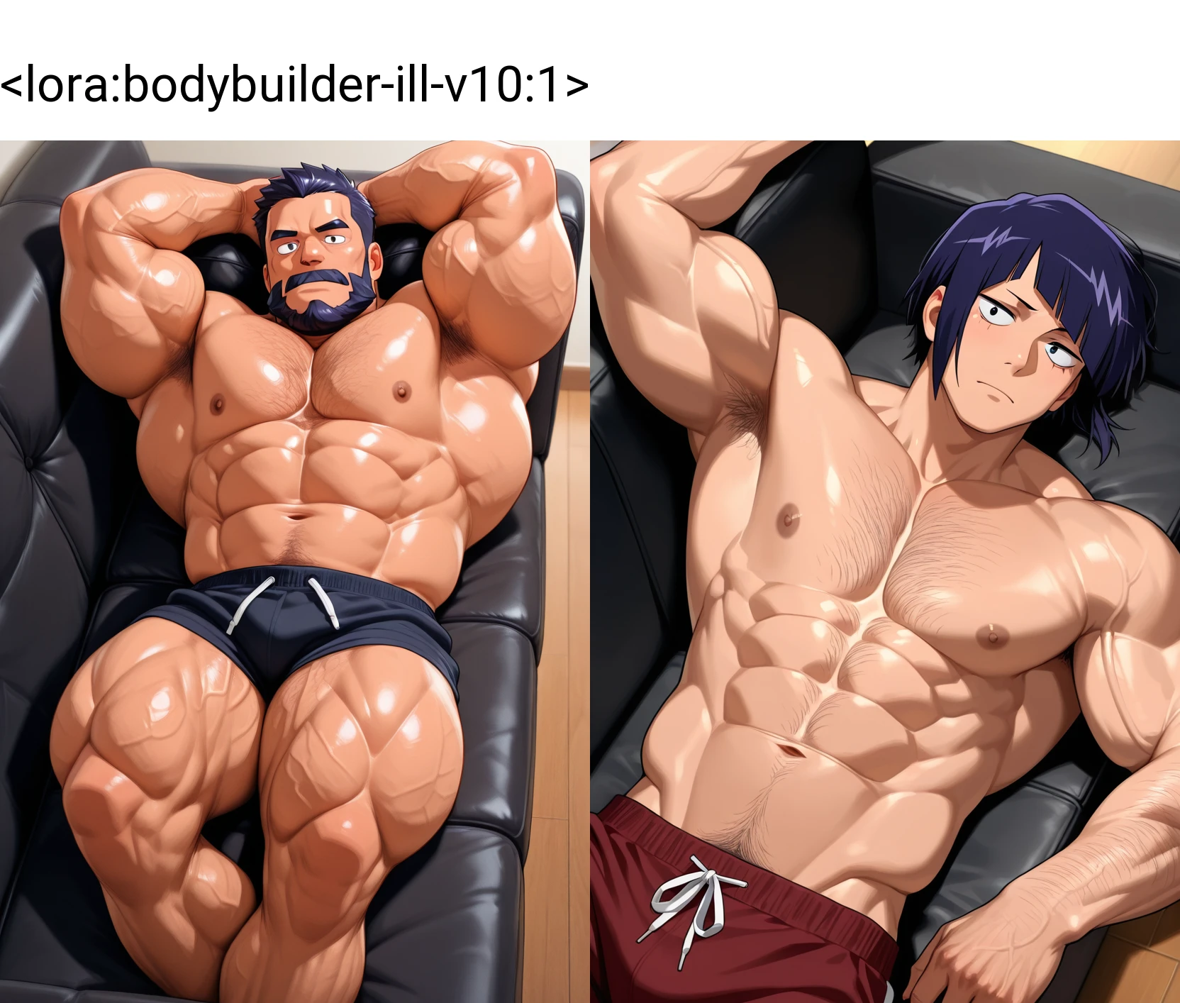 muscular bodybuilders For SDXL, PONY, Illustrious | nice muscle preview 3