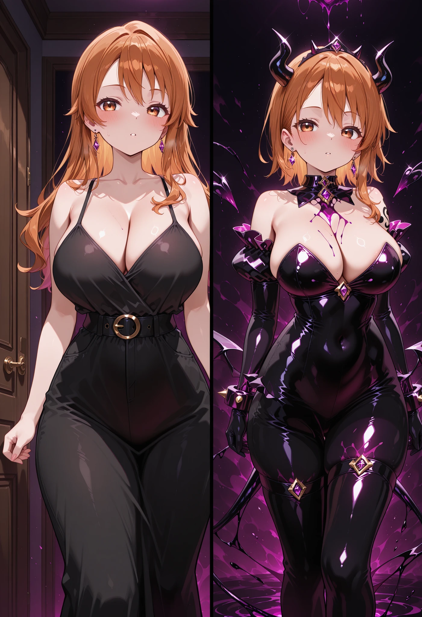 Before & After corruption, bimbofication LoRa | Illustrious preview 5