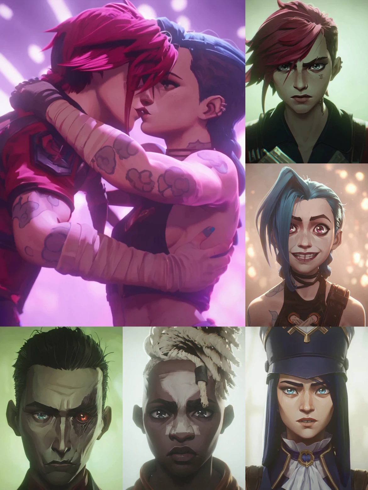 Arcane Style and Characters | All-in-One LoRA | Jinx Vi Mel Caitlyn preview 1