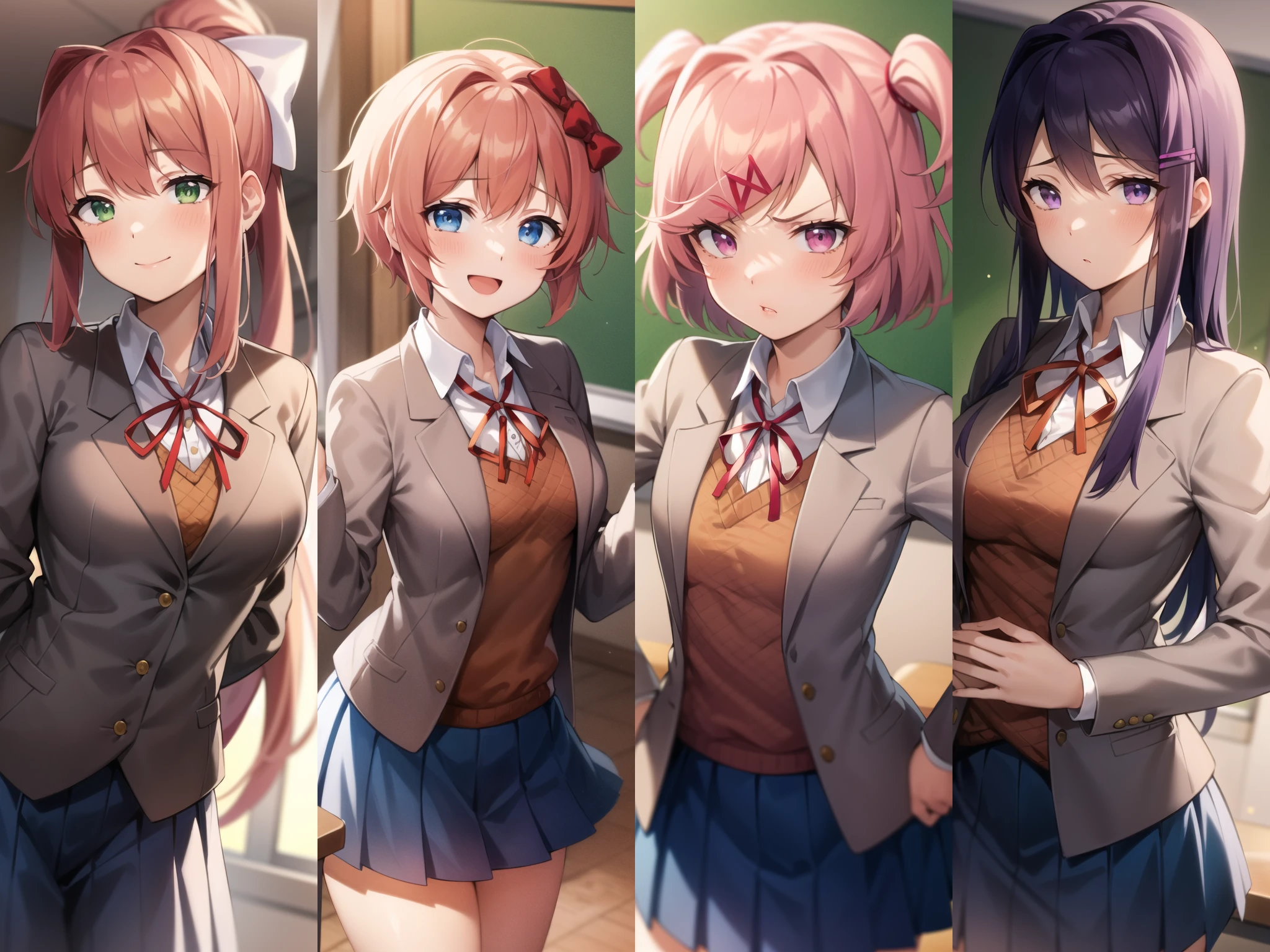 DDLC [sd1] Monika + Sayori + Natsuki + Yuri (Doki Doki Literature Club) preview 1