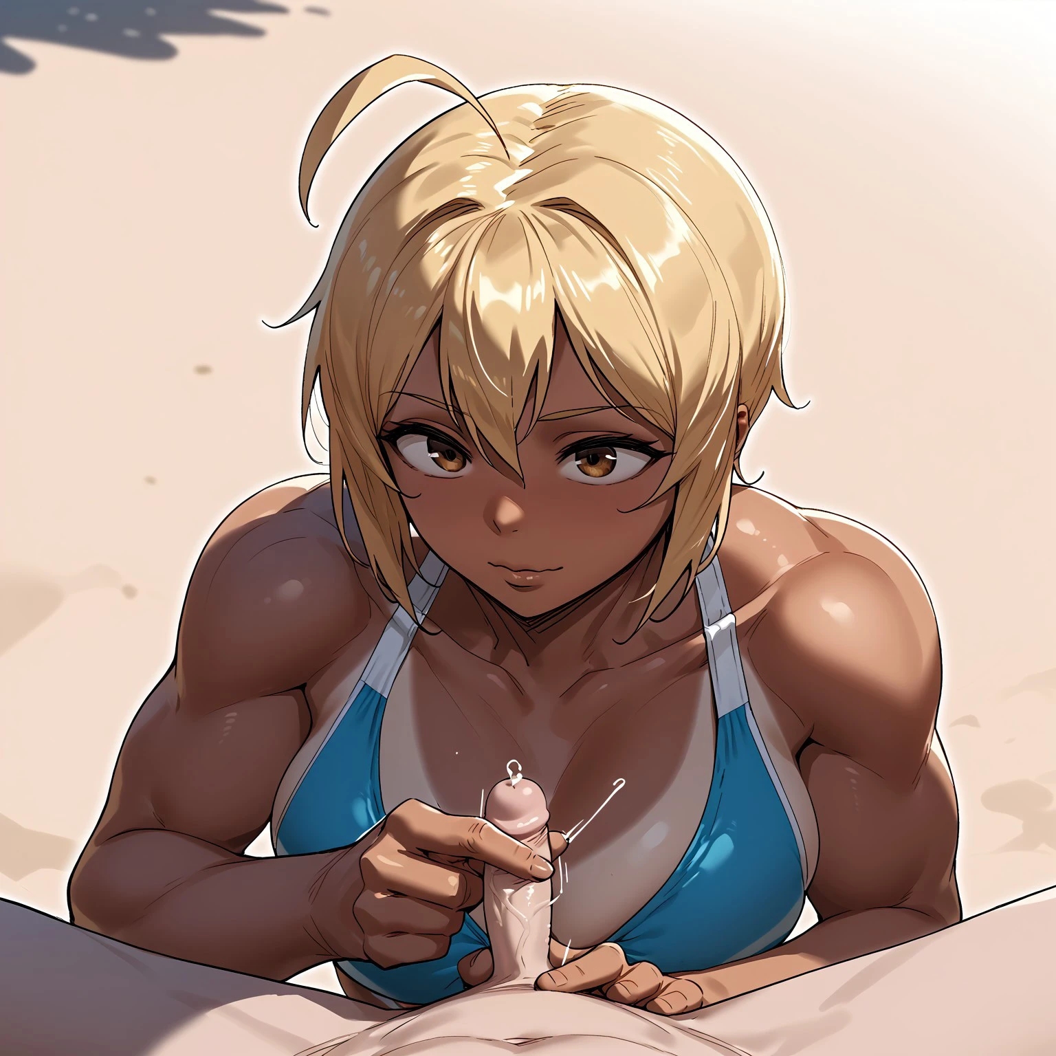 Pony+Illustrious Two Finger handjob/ Crotch POV/ pinching handjob/ SPH/ small penis preview 3